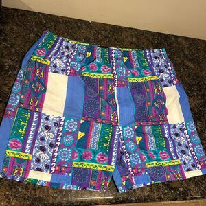 Vintage MTO Surf Men’s Swim Shorts Trunks Surf Patchwork 80s XL Nylon